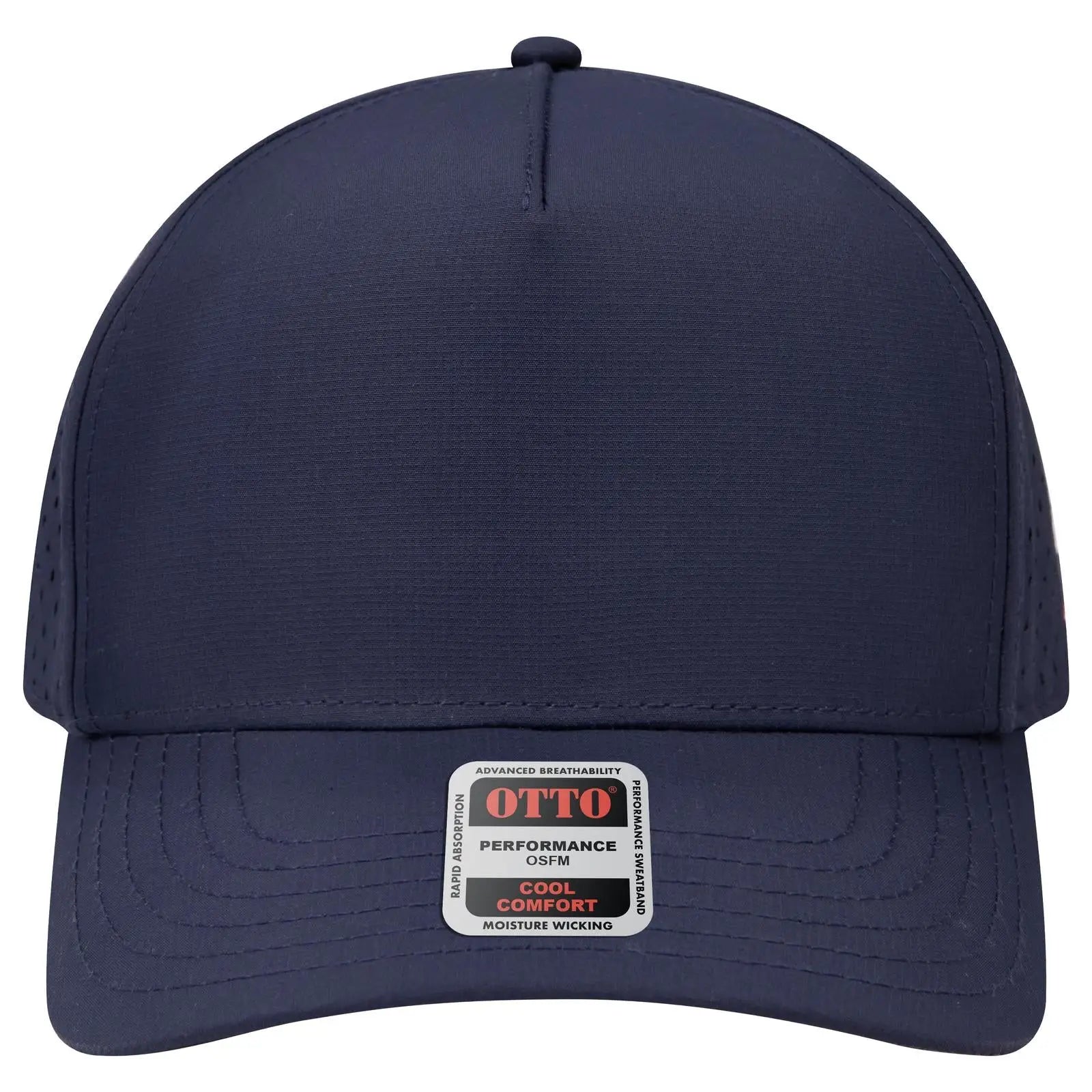 OTTO 31-4 5 Panel Mid Profile Baseball Cap - Navy - Navy / 7 3/8’’ - 7 5/8’’