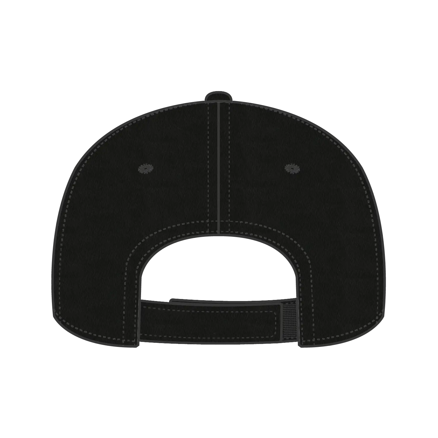 OTTO 31-538 5 Panel Mid Profile Baseball Cap - Black - Black / 6 1/2’’ - 7 5/8’’