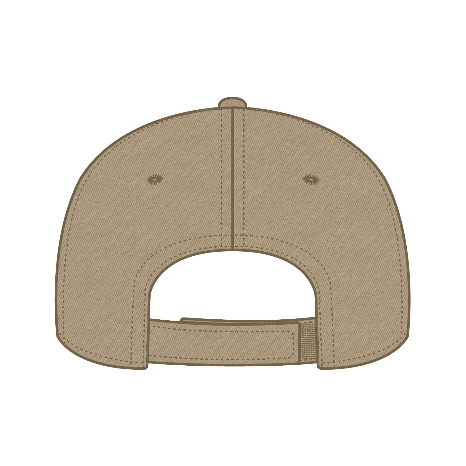 OTTO 31-538 5 Panel Mid Profile Baseball Cap - Khaki - Khaki / 6 1/2’’ - 7 5/8’’