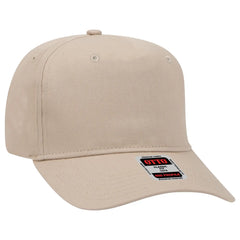 OTTO 31-538 5 Panel Mid Profile Baseball Cap - Khaki - Khaki / 6 1/2’’ - 7 5/8’’