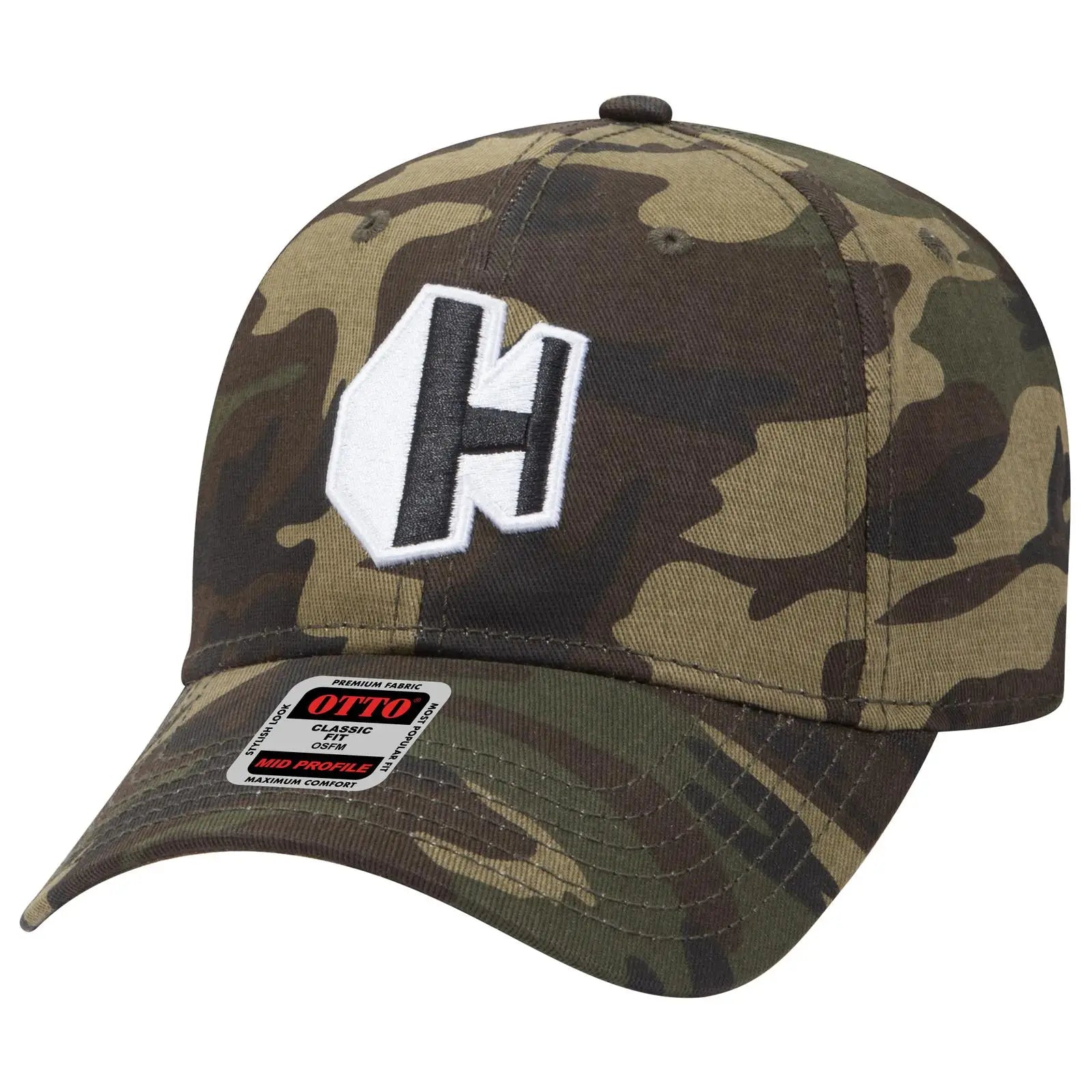 OTTO 31-538 5 Panel Mid Profile Baseball Cap - Khaki - Khaki / 6 1/2’’ - 7 5/8’’