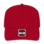 OTTO 31-538 5 Panel Mid Profile Baseball Cap - Red - Red / 6 1/2’’ - 7 5/8’’