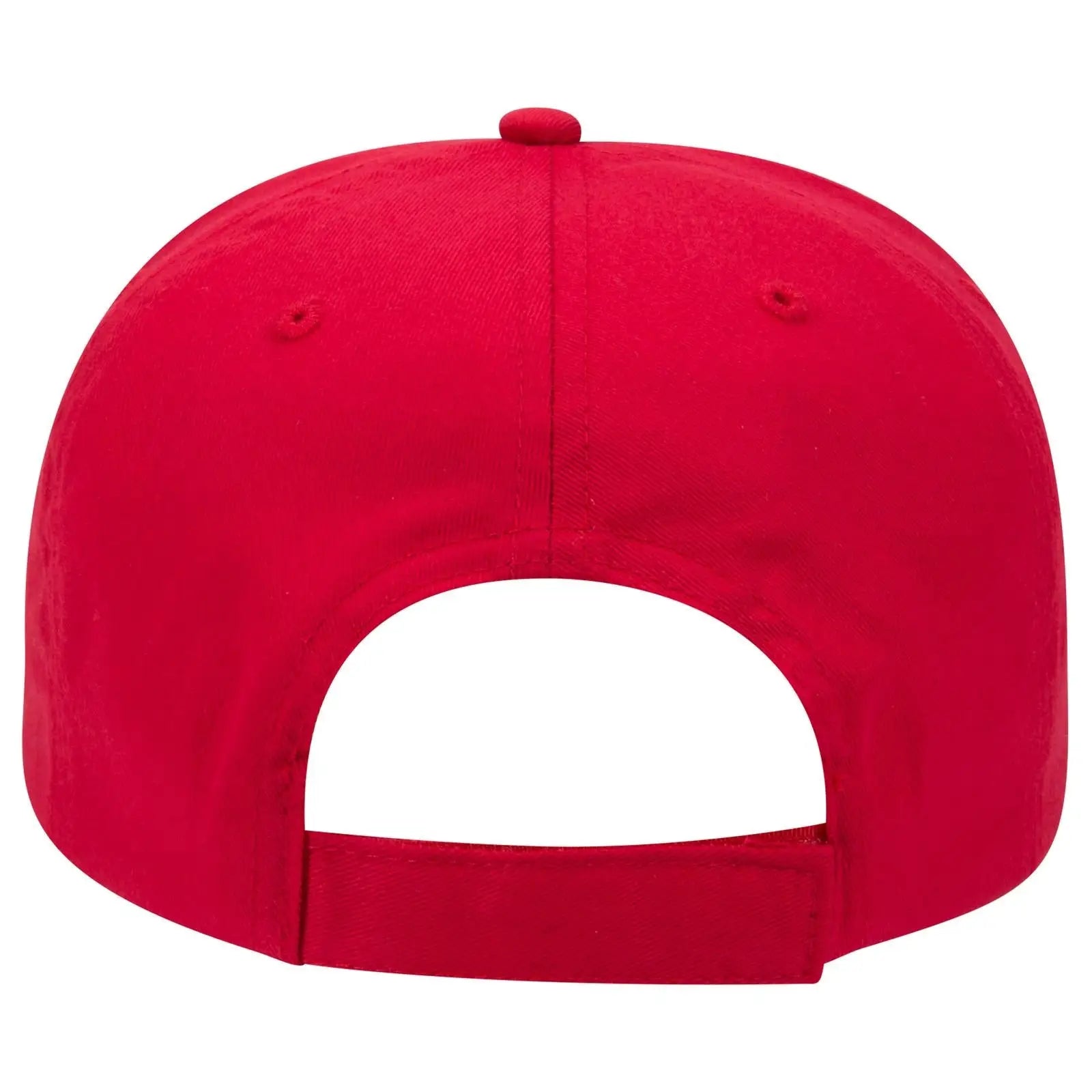 OTTO 31-538 5 Panel Mid Profile Baseball Cap - Red - Red / 6 1/2’’ - 7 5/8’’