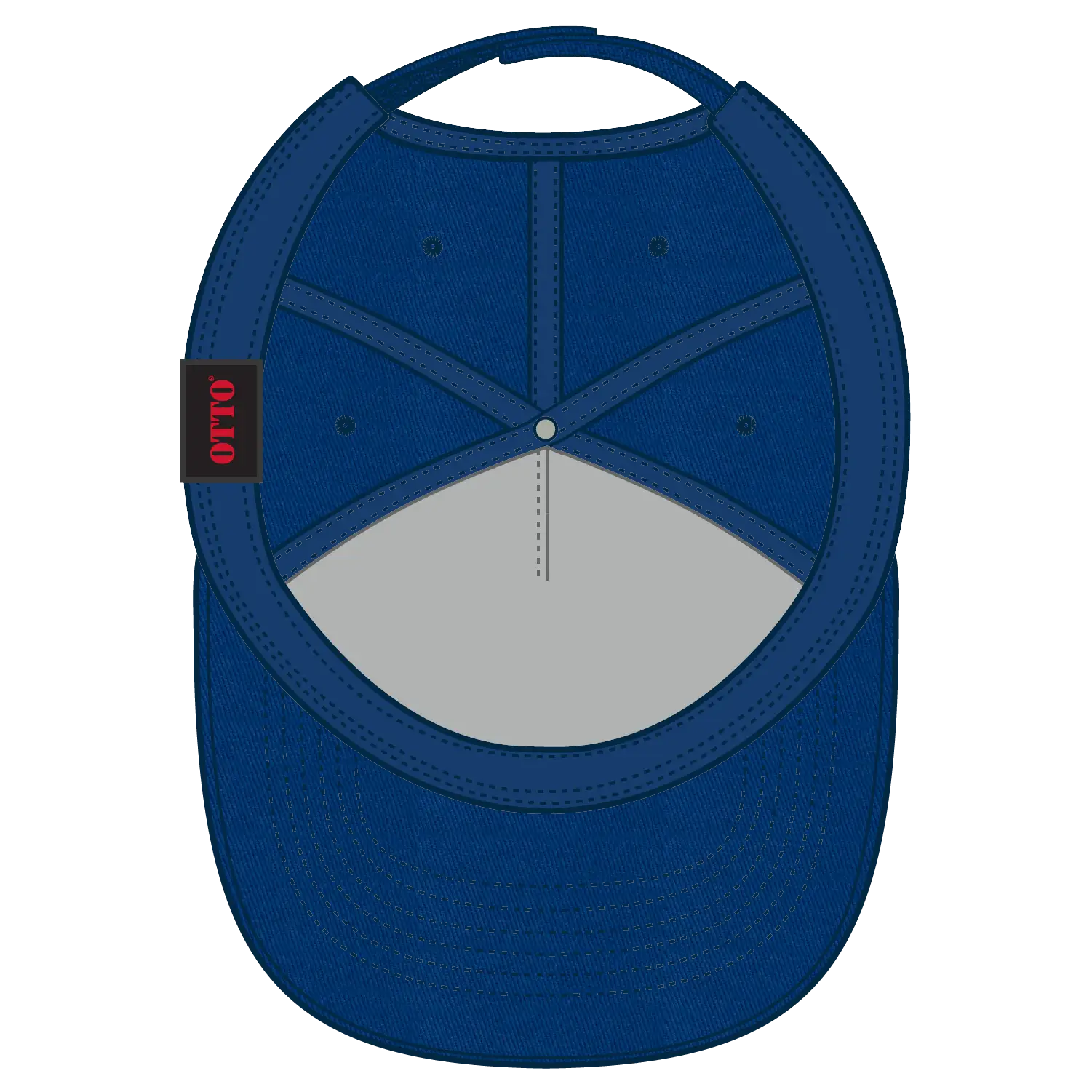 OTTO 31-538 5 Panel Mid Profile Baseball Cap - Royal - Royal / 6 1/2’’ - 7 5/8’’