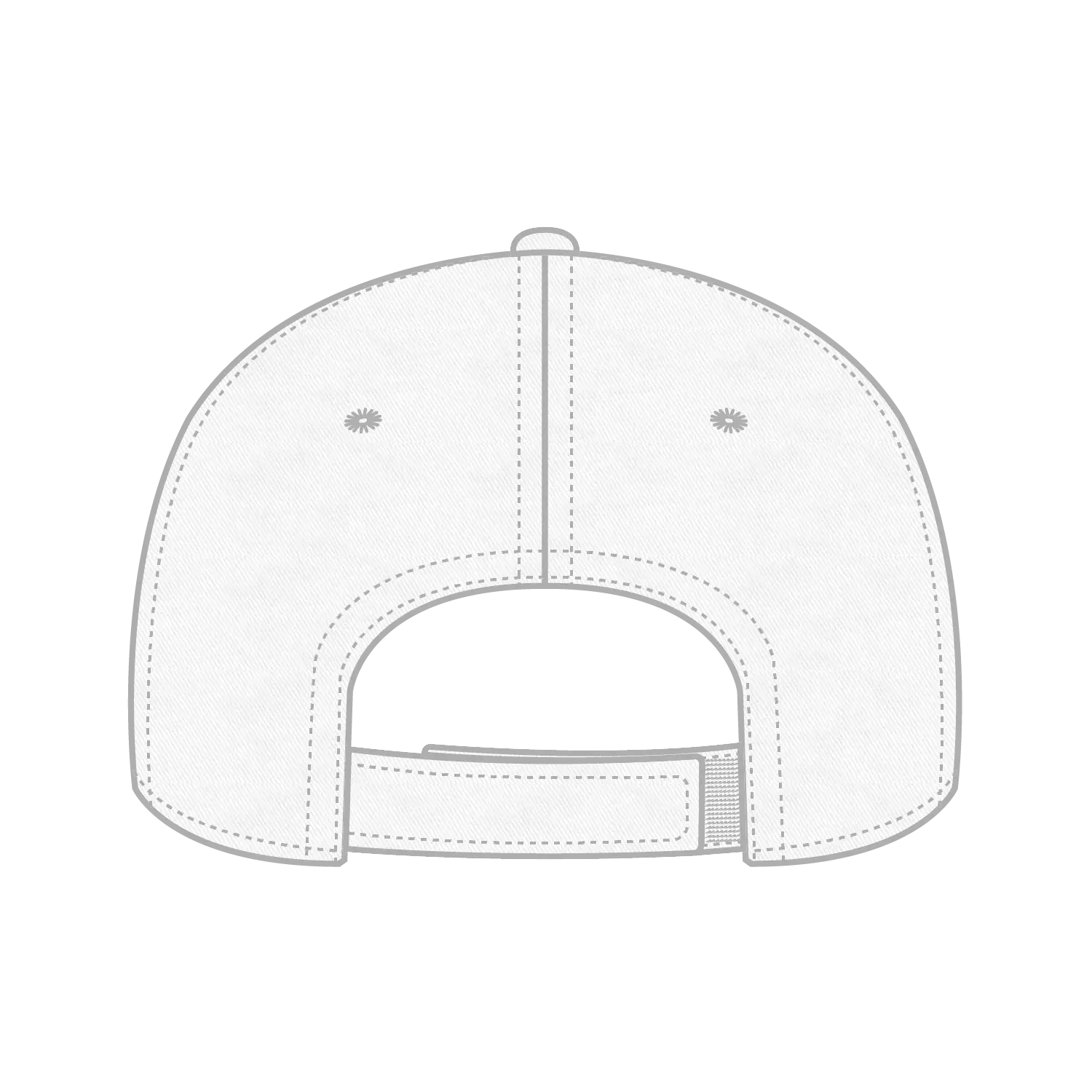 OTTO 31-538 5 Panel Mid Profile Baseball Cap - White - White / 6 1/2’’ - 7 5/8’’