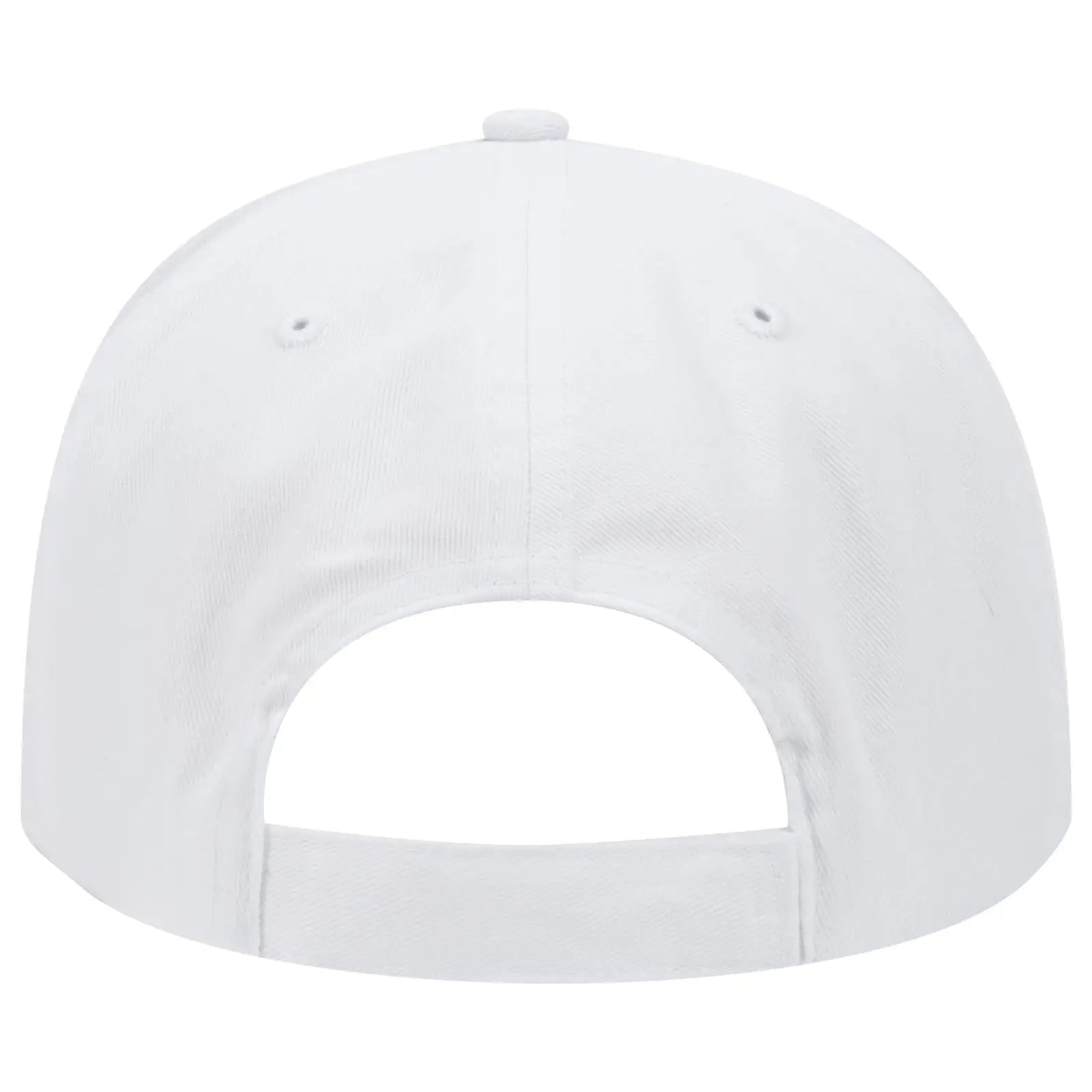 OTTO 31-538 5 Panel Mid Profile Baseball Cap - White - White / 6 1/2’’ - 7 5/8’’
