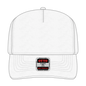 OTTO 31-538 5 Panel Mid Profile Baseball Cap - White - White / 6 1/2’’ - 7 5/8’’