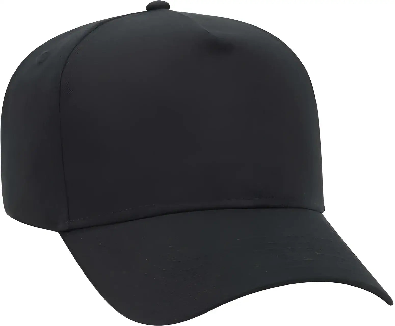 OTTO 31-538 Cotton Twill 5 Panel Pro Style Cap with Fabric Adjustable Hook - Black - Black / One Size Fits Most