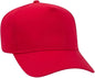 OTTO 31 538 Cotton Twill 5 Panel Pro Style Cap with Fabric Adjustable Hook Red Red / One Size Fits Most