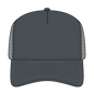 OTTO 32-1 5 Panel Mid Profile Mesh Back Trucker Cap - Char. Gray - Char. Gray / 7 3/8’’ - 7 5/8’’