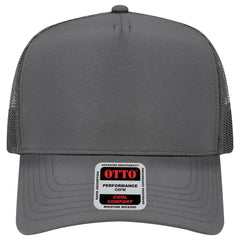 OTTO 32-1 5 Panel Mid Profile Mesh Back Trucker Cap - Char. Gray - Char. Gray / 7 3/8’’ - 7 5/8’’