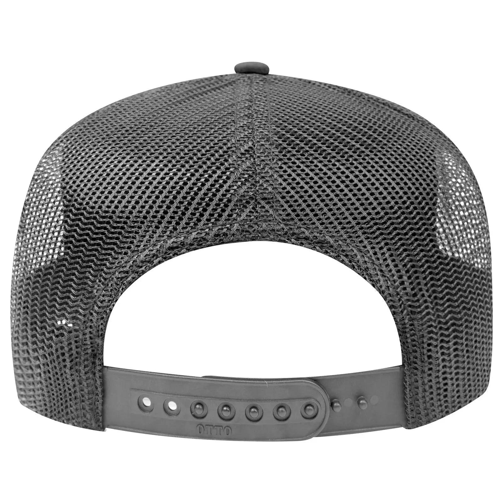 OTTO 32-1 5 Panel Mid Profile Mesh Back Trucker Cap - Char. Gray - Char. Gray / 7 3/8’’ - 7 5/8’’