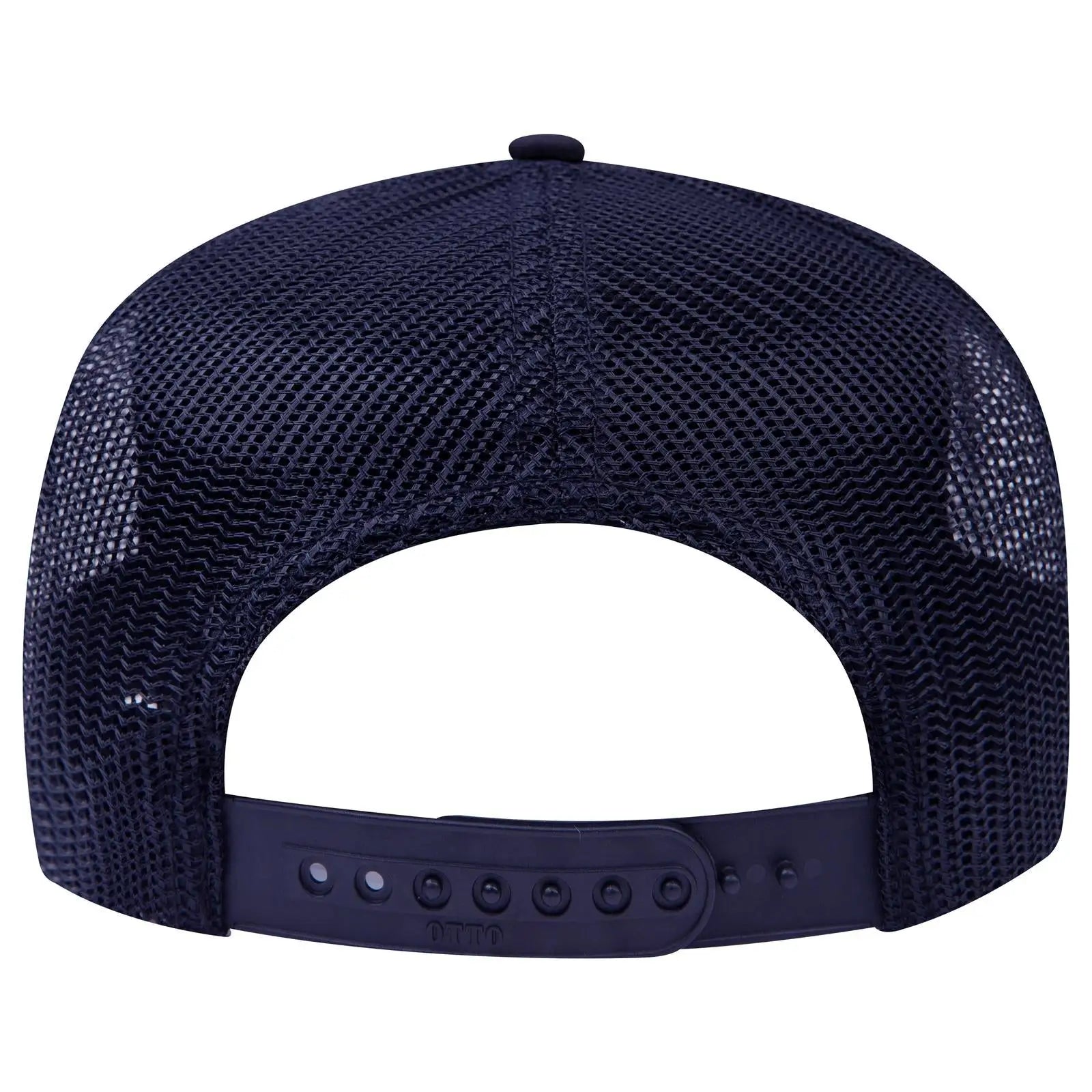 OTTO 32-1 5 Panel Mid Profile Mesh Back Trucker Cap - Navy - Navy / 7 3/8’’ - 7 5/8’’