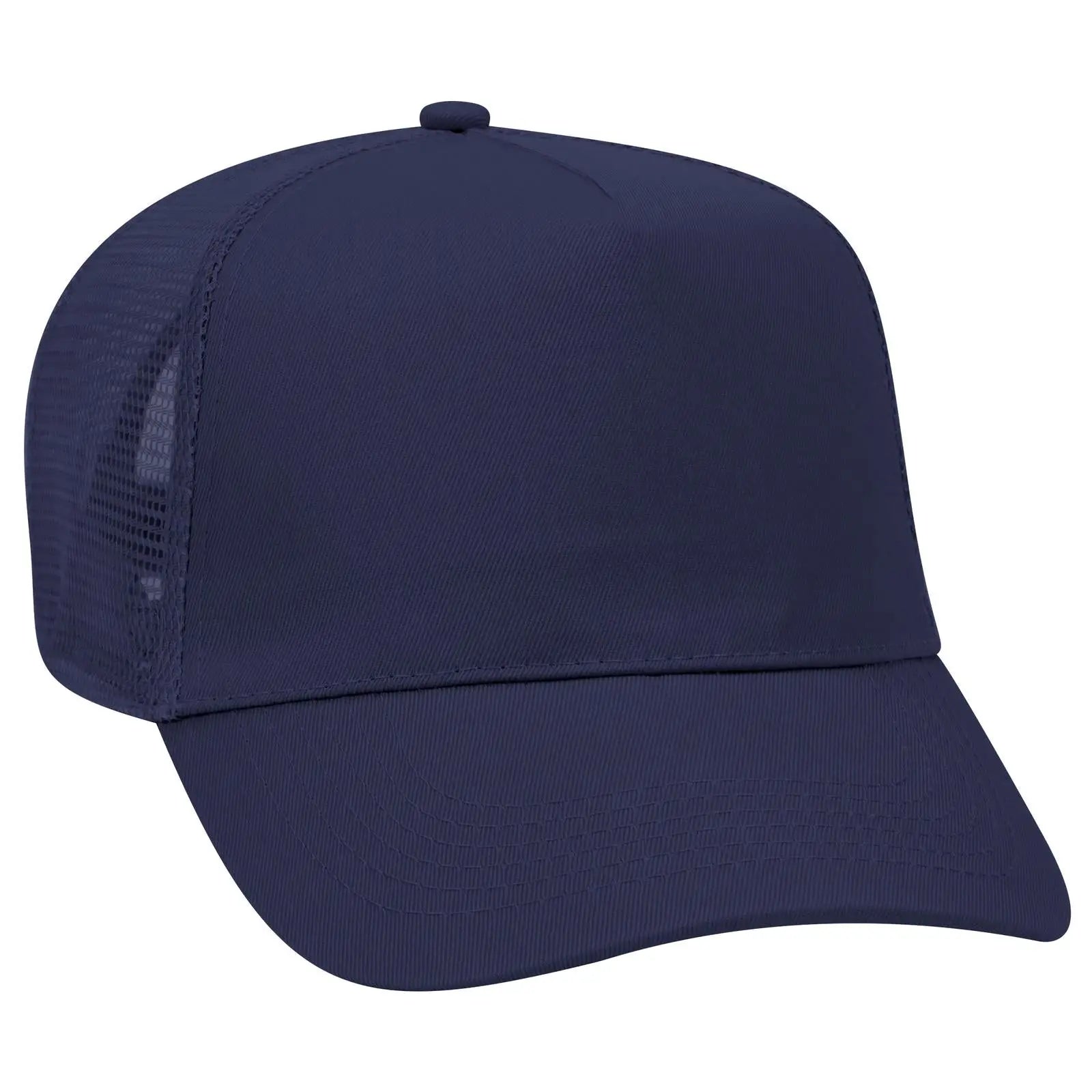 OTTO 32-1104 5 Panel Mid Profile Mesh Back Trucker Cap - Navy - Navy / 6 1/2’’ - 7 5/8’’