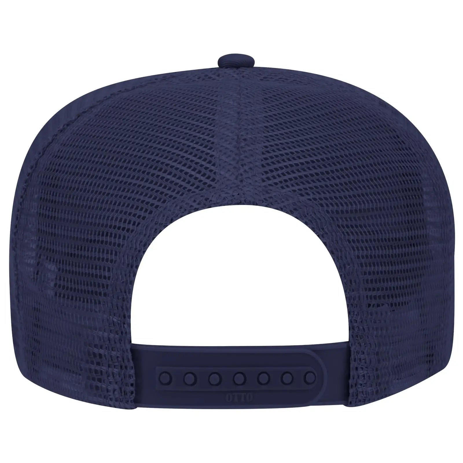 OTTO 32-1104 5 Panel Mid Profile Mesh Back Trucker Cap - Navy - Navy / 6 1/2’’ - 7 5/8’’