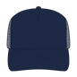 OTTO 32-1104 5 Panel Mid Profile Mesh Back Trucker Cap - Navy - Navy / 6 1/2’’ - 7 5/8’’