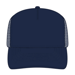 OTTO 32-1104 5 Panel Mid Profile Mesh Back Trucker Cap - Navy - Navy / 6 1/2’’ - 7 5/8’’