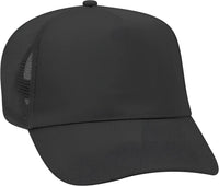 OTTO 32-1104 Promo Cotton Blend Twill 5 Panel Pro Style Mesh Back Trucker Hat - Black - Black / One Size Fits Most