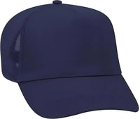 OTTO 32-1104 Promo Cotton Blend Twill 5 Panel Pro Style Mesh Back Trucker Hat - Navy - Navy / One Size Fits Most