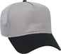 OTTO 32-285 100% Nylon Mesh Back Cotton Twill 5 Panel Pro Style Mesh Back Cap - Black Gray - Black Gray / One Size Fits