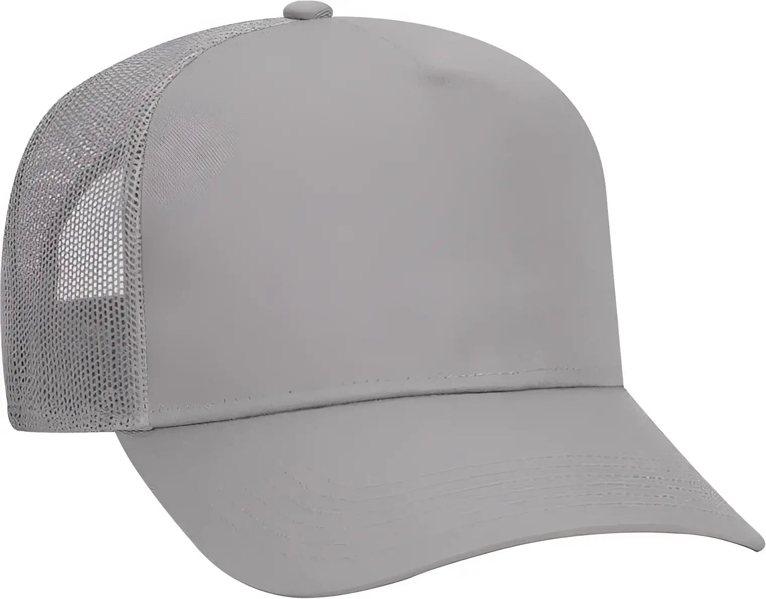 OTTO 32-285 100% Nylon Mesh Back Cotton Twill 5 Panel Pro Style Mesh Back Cap - Gray - Gray / One Size Fits Most