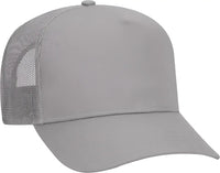 OTTO 32-285 100% Nylon Mesh Back Cotton Twill 5 Panel Pro Style Mesh Back Cap - Gray - Gray / One Size Fits Most