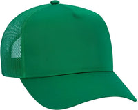 OTTO 32-285 100% Nylon Mesh Back Cotton Twill 5 Panel Pro Style Mesh Back Cap - Kelly - Kelly / One Size Fits Most