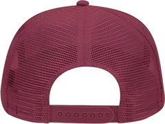 OTTO 32-285 100% Nylon Mesh Back Cotton Twill 5 Panel Pro Style Mesh Back Cap - Maroon - Maroon / One Size Fits Most