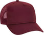OTTO 32-285 100% Nylon Mesh Back Cotton Twill 5 Panel Pro Style Mesh Back Cap - Maroon - Maroon / One Size Fits Most