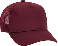 OTTO 32-285 100% Nylon Mesh Back Cotton Twill 5 Panel Pro Style Mesh Back Cap - Maroon - Maroon / One Size Fits Most