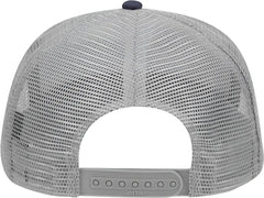 OTTO 32-285 100% Nylon Mesh Back Cotton Twill 5 Panel Pro Style Mesh Back Cap - Navy Gray - Navy Gray / One Size Fits