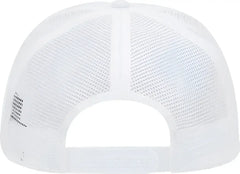 OTTO 32-285 100% Nylon Mesh Back Cotton Twill 5 Panel Pro Style Mesh Back Cap - White - White / One Size Fits Most