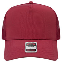 OTTO 32-285 5 Panel Mid Profile Mesh Back Trucker Cap - Bg Mrn - Bg Mrn / 6 1/2’’ - 7 5/8’’