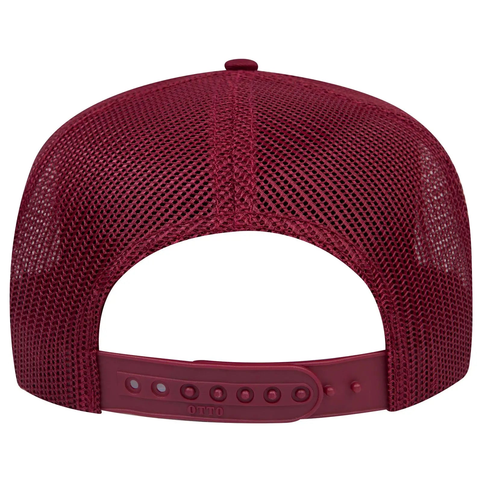 OTTO 32-285 5 Panel Mid Profile Mesh Back Trucker Cap - Bg Mrn - Bg Mrn / 6 1/2’’ - 7 5/8’’