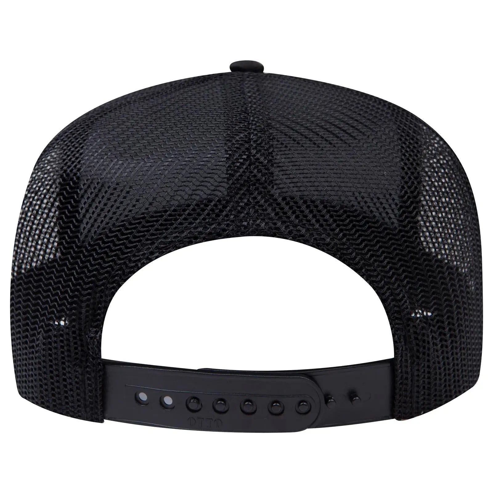 OTTO 32-285 5 Panel Mid Profile Mesh Back Trucker Cap - Black