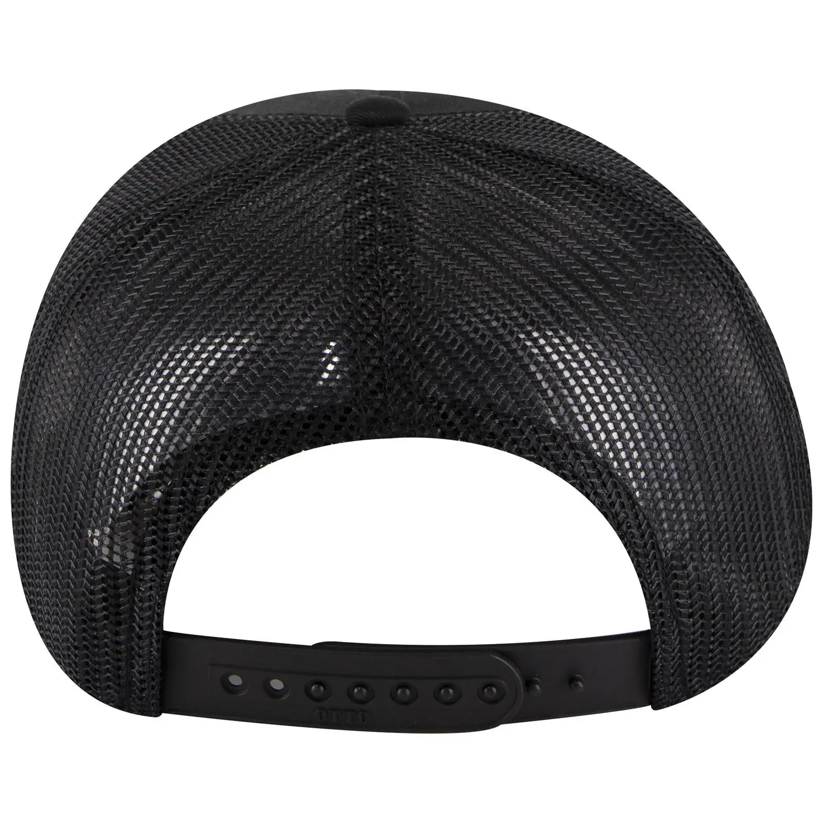 OTTO 32-285 5 Panel Mid Profile Mesh Back Trucker Cap - Black