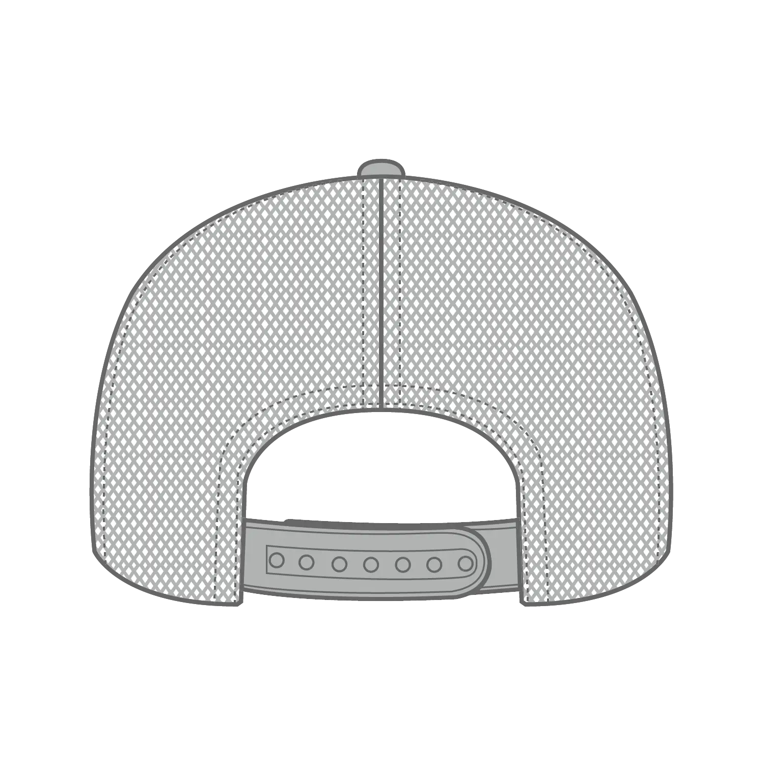 OTTO 32-285 5 Panel Mid Profile Mesh Back Trucker Cap - Blk/Gry - Blk/Gry / 6 1/2’’ - 7 5/8’’