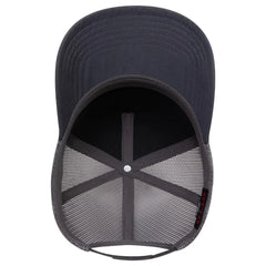 OTTO 32-285 5 Panel Mid Profile Mesh Back Trucker Cap - Ch Gry - Ch Gry / 6 1/2’’ - 7 5/8’’