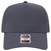 OTTO 32-285 5 Panel Mid Profile Mesh Back Trucker Cap - Ch Gry - Ch Gry / 6 1/2’’ - 7 5/8’’
