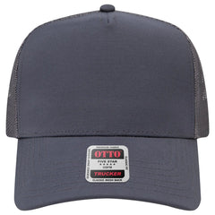 OTTO 32-285 5 Panel Mid Profile Mesh Back Trucker Cap - Ch Gry - Ch Gry / 6 1/2’’ - 7 5/8’’