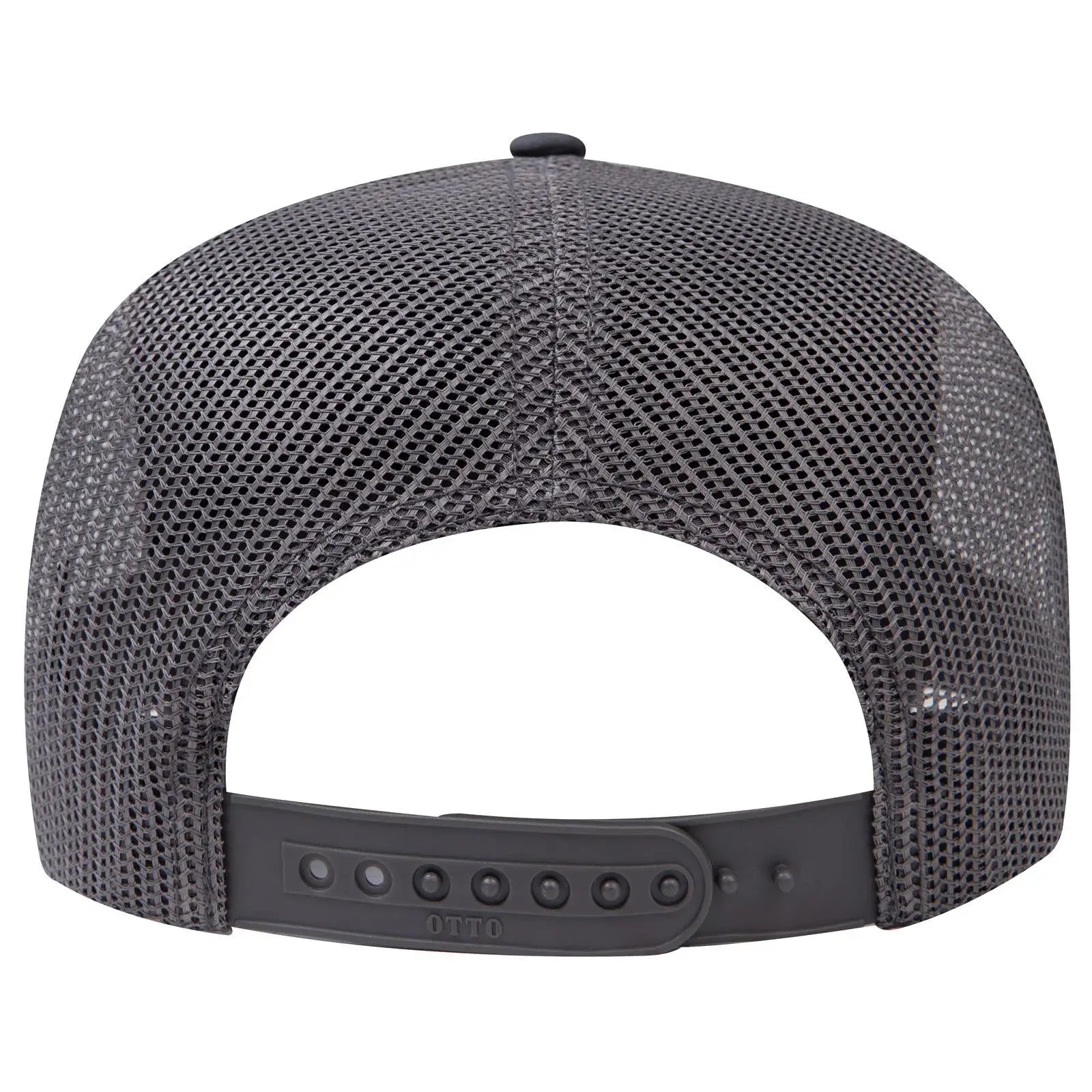 OTTO 32-285 5 Panel Mid Profile Mesh Back Trucker Cap - Ch Gry - Ch Gry / 6 1/2’’ - 7 5/8’’
