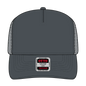 OTTO 32-285 5 Panel Mid Profile Mesh Back Trucker Cap - Char. Gray - Char. Gray / 6 1/2’’ - 7 5/8’’
