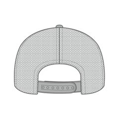 OTTO 32-285 5 Panel Mid Profile Mesh Back Trucker Cap - Gray - Gray / 6 1/2’’ - 7 5/8’’