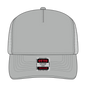OTTO 32-285 5 Panel Mid Profile Mesh Back Trucker Cap - Gray - Gray / 6 1/2’’ - 7 5/8’’