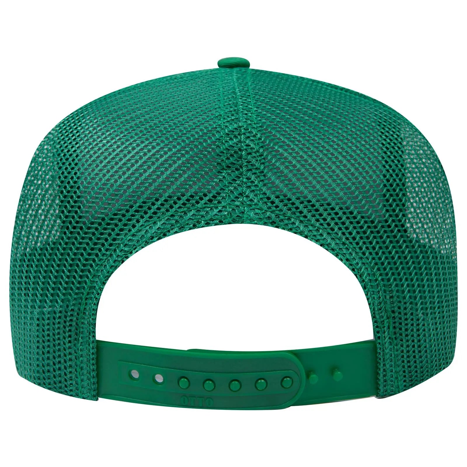OTTO 32-285 5 Panel Mid Profile Mesh Back Trucker Cap - Kelly - Kelly / 6 1/2’’ - 7 5/8’’
