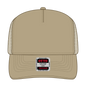 OTTO 32-285 5 Panel Mid Profile Mesh Back Trucker Cap - Khaki - Khaki / 6 1/2’’ - 7 5/8’’