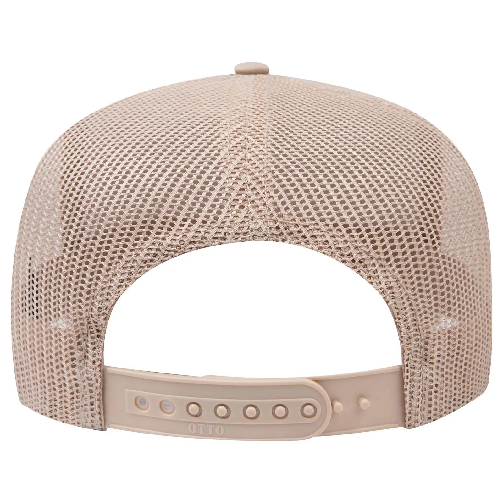 OTTO 32-285 5 Panel Mid Profile Mesh Back Trucker Cap - Khaki