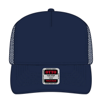 OTTO 32-285 5 Panel Mid Profile Mesh Back Trucker Cap - Navy - Navy / 6 1/2’’ - 7 5/8’’