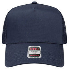 OTTO 32-285 5 Panel Mid Profile Mesh Back Trucker Cap - Navy