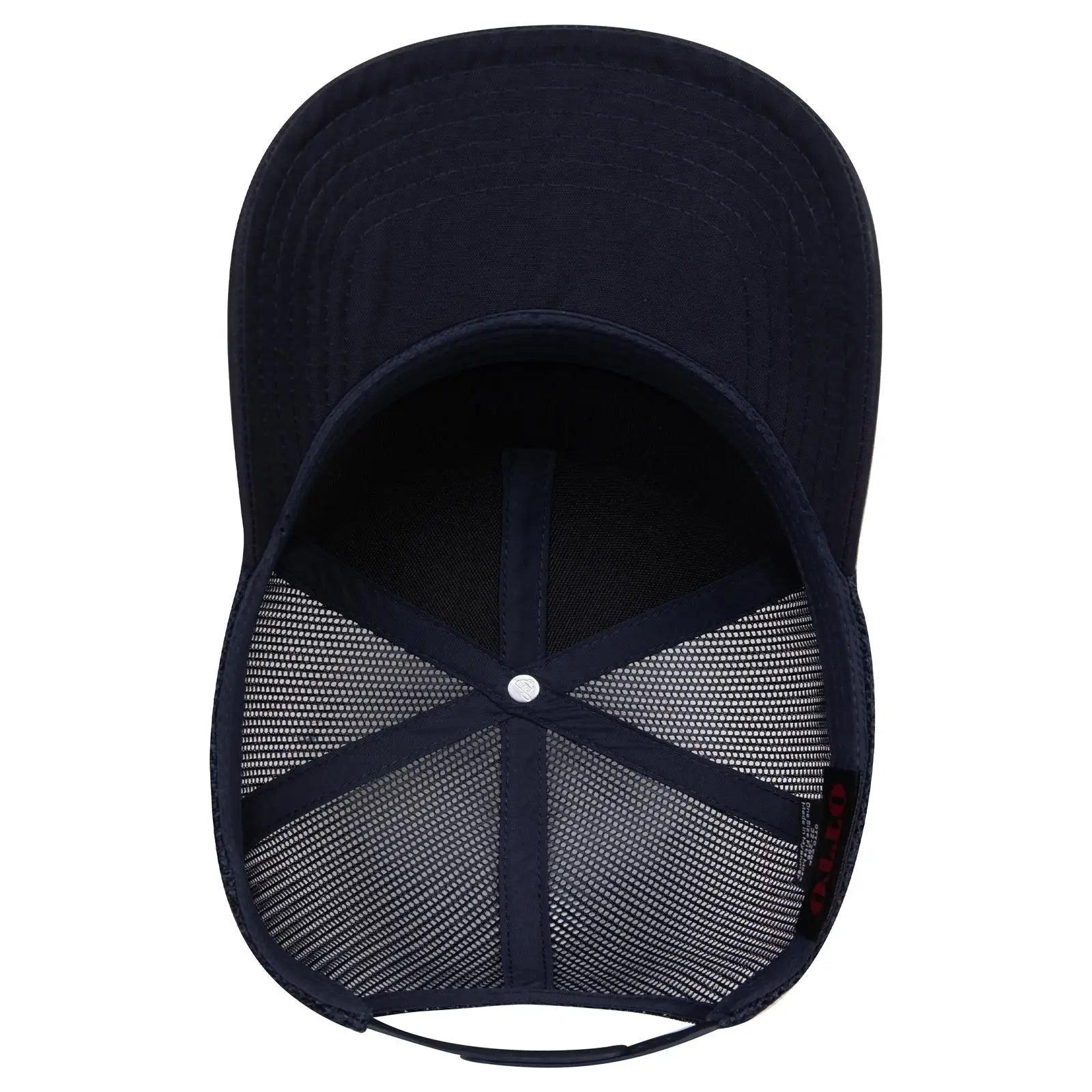 OTTO 32-285 5 Panel Mid Profile Mesh Back Trucker Cap - Nvy - Nvy / 6 1/2’’ - 7 5/8’’